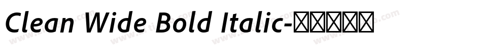 Clean Wide Bold Italic字体转换